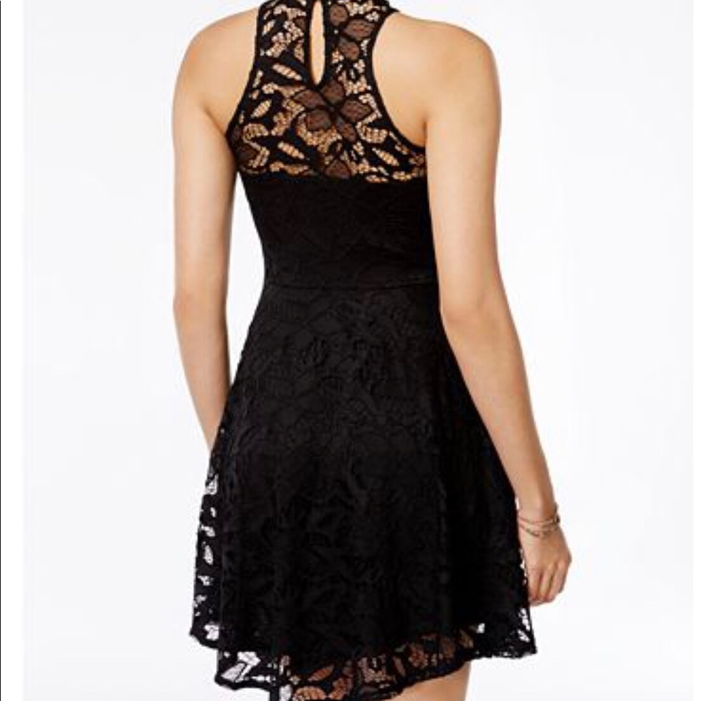 Material Girl Juniors’ Lace Skater Dress